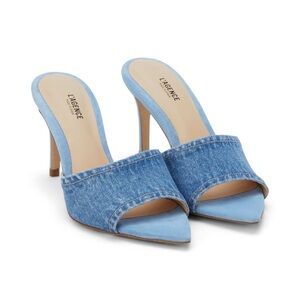 L'AGENCE Lolita Denim Mules Sz 8.5